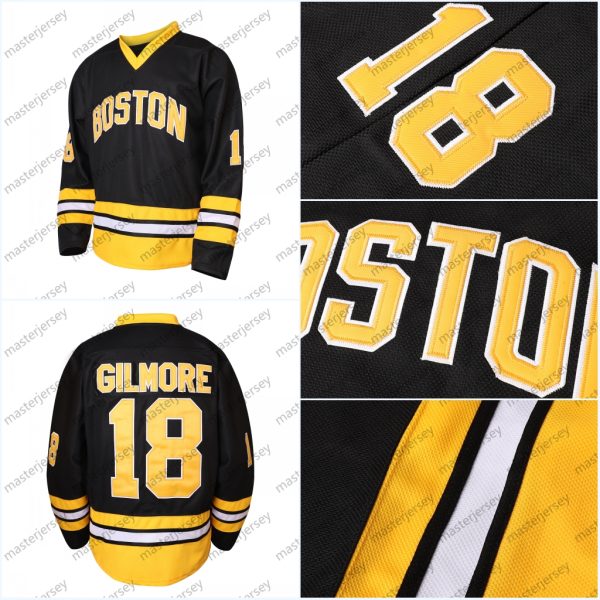 18 Happy Gilmore Adam Sandler 1996 Black Ice Hockey Jersey Men In Stock Fast Shipping S-XXXL