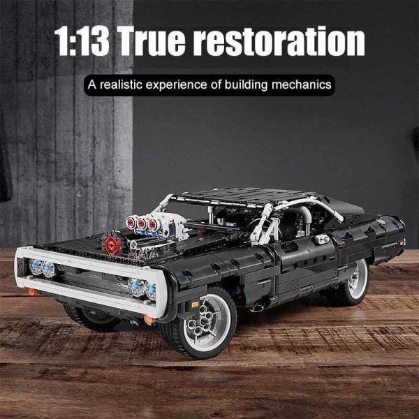 1077PCS Technical Dodge Charger Racing Car Building Blocks Model Assemble Bricks Fast and Furious Toy For Kid Boy Adults GiftXJ241029