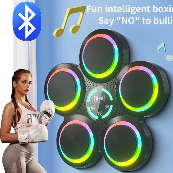 Bluetooth music boxing machine intelligent sports fitness music boxing bag Muay Thai rhythm response sports boxing machine 241029