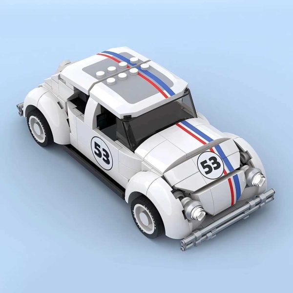 322PCS MOC Speed Champions Herbie Edition Beetle SportsCar Model Building Blocks Technology Bricks DIY Assembly Kids Toys GiftsXJ241029