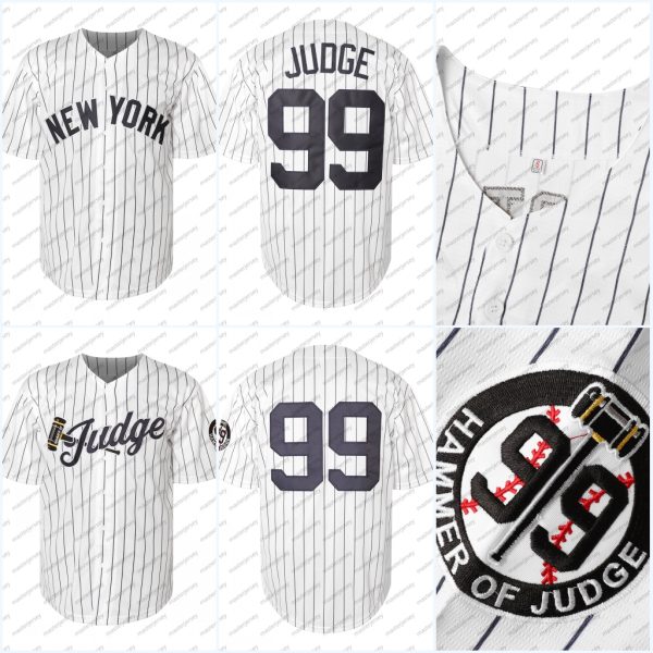 99 Aaron Judge Jersey Mens In Stock Fast Shipping Baseball Jerseys Sweatshirt - Embroidered Loose Fit V-Neck Breathable