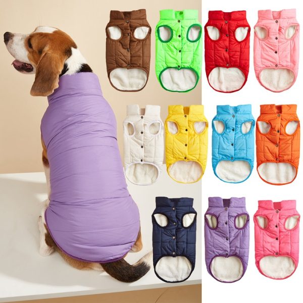 Winter Dog Clothes Outdoor Cold Proof Warm Dog Jacket with Fleece Cotton Lining Chihuahua French Bulldog Puppy Clothing Coat