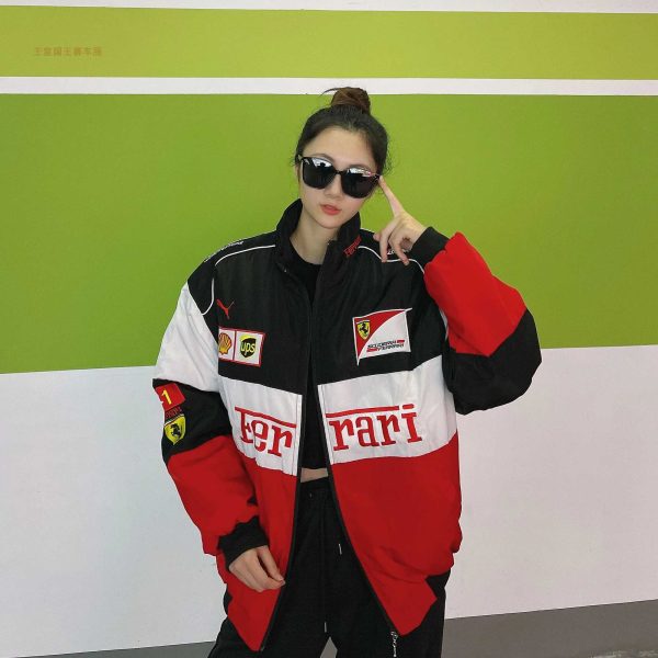 Women's Jackets 2024 hot selling autumn and winter new project mens printed motorcycle cotton jacket womens loose jacket cotton jacket T241101