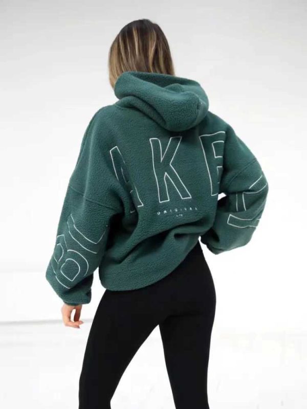 Women's Hoodies Sweatshirts 2024 Autumn American Sherpa style T-shirt Womens hooded sweatshirt Winter casual solid Ins fashion high neck loose top T241101