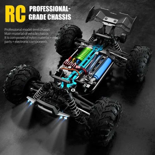 1 16 75KM/H or 50KM/H four-wheel drive RC car with LED remote control high-speed drift monster car for children and Wltoys 144001 toys X2411011