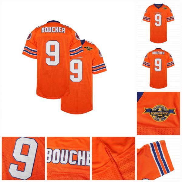 #9 Bobby Boucher Orange Football Jersey