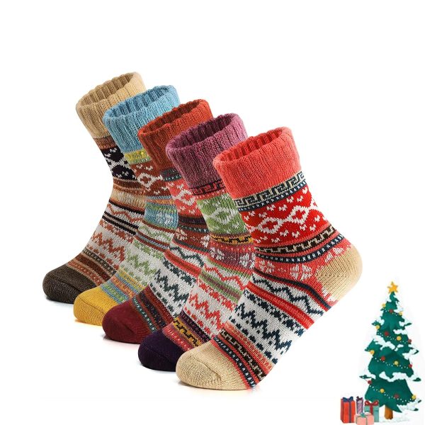 3/5 pairs of autumn and winter fashionable thick warm cashmere womens rabbit fur socks skiing and Christmas gifts 241104