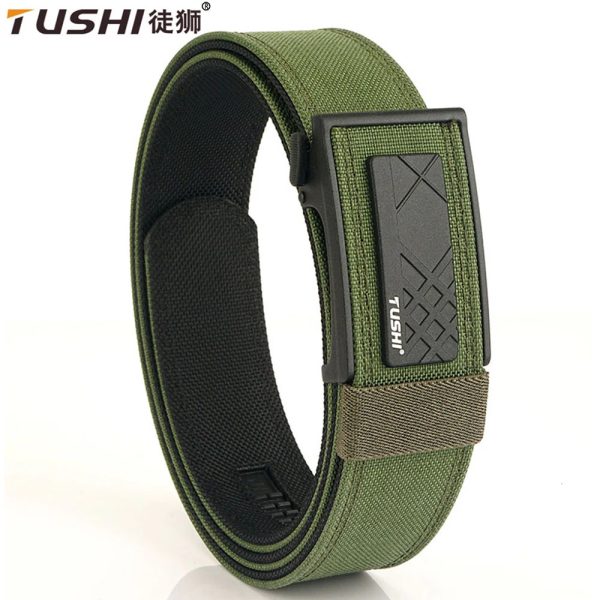 TUSHI Military Gun Belt for Men Nylon Metal Automatic Buckle Duty Belt Tactical Outdoor Girdle IPSC Accessories 241024