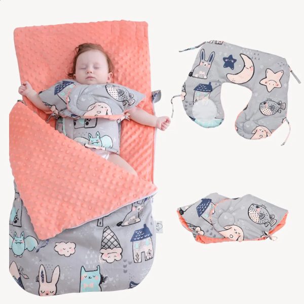 Thick Knitted Envelope Born Warm Rocking Blanket Baby Stroller Sleep Bag 240913 b2aa e2eb