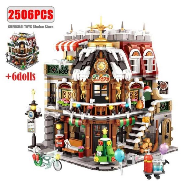 Blocks 2506Pcs City Street View Mini Architecture Christmas Cafe House Building Blocks Friends Shop Figures Bricks Toys For Kids GiftsY2411066T76