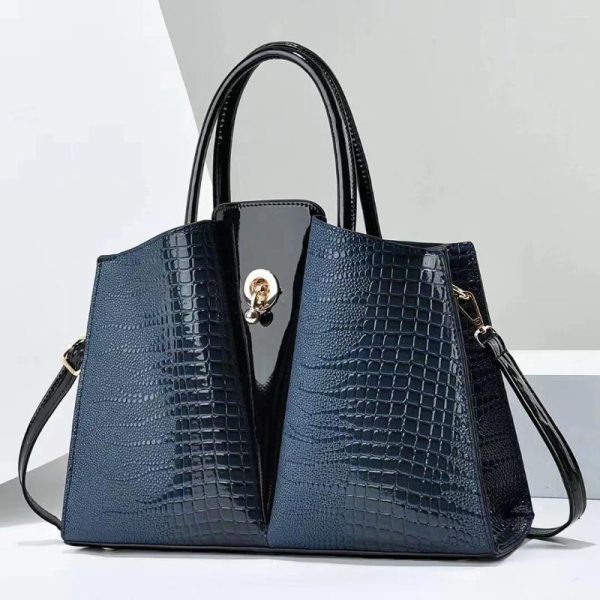 Totes Fashion Alligator Women Handbags European Design Patent Leather Ladies Shoulder Bags Female Girl Crossbody Bag