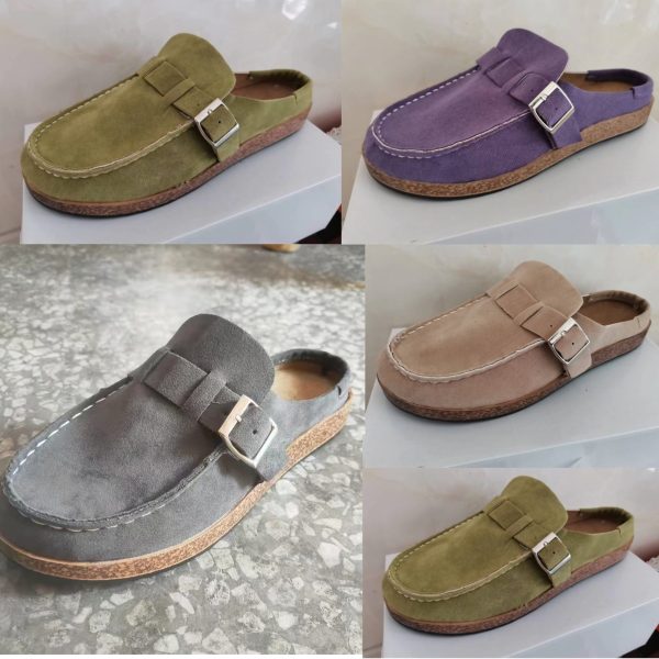 Women Retro Shoes Sandal Slip on Mules Ladies Comfort Flats Female New Plus Size 43 Casual Men Summer Flat Clogs Zapatos Mujer