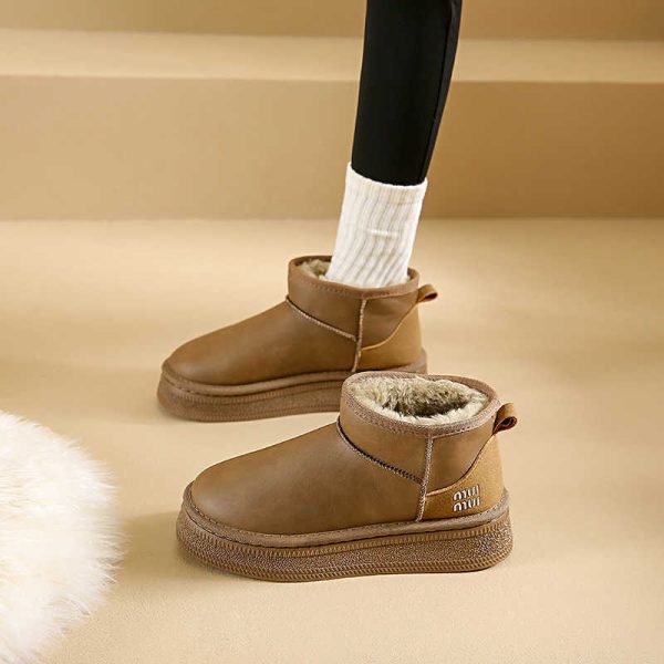 boots uggsshoe australia Snow boots womens fur one-piece thick soled short boots Martin boots 2024 new winter with plush warm cotton shoes