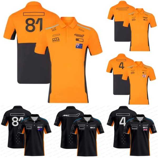 2024 New F1 Racing Polo Summer Men's Short Sleeve T Shirt Same Customised F1 T-shirt Forma 1 Fans Extreme Sports Breathable Clothing