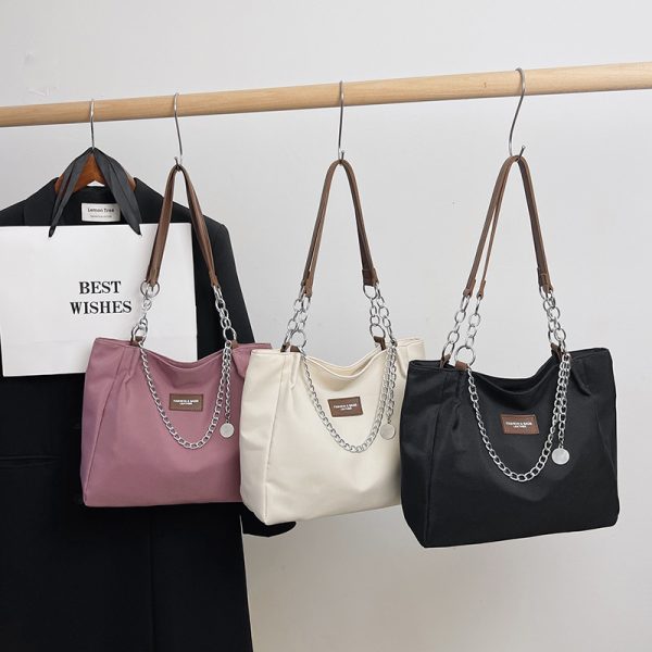 2024 autumn new handbag women's casual large capacity shoulder bag niche handbag fashionable and simple tote