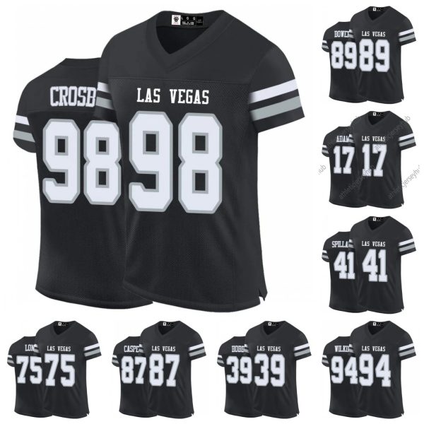 98 Maxx Crosby 2024 Football Jerseys Chandler Jones Hunter Renfrow Nate Hobbs O'Connell Davante Adams Robert Spillane