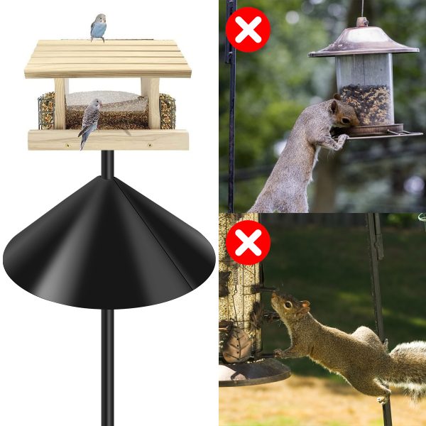 1/2Pcs Outdoor Squirrel Baffle 12-18 inch Wrap Around Squirrel Proof Baffles Durable Plastic Bird Feeder Baffle for Bird House