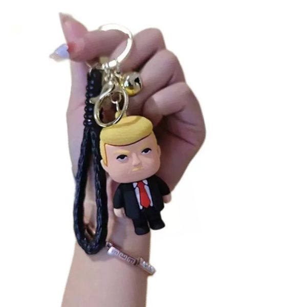 Trump Keychian Cute Mini Donald Key Ring US President Backpack Pendant Key Chain Car Ornaments