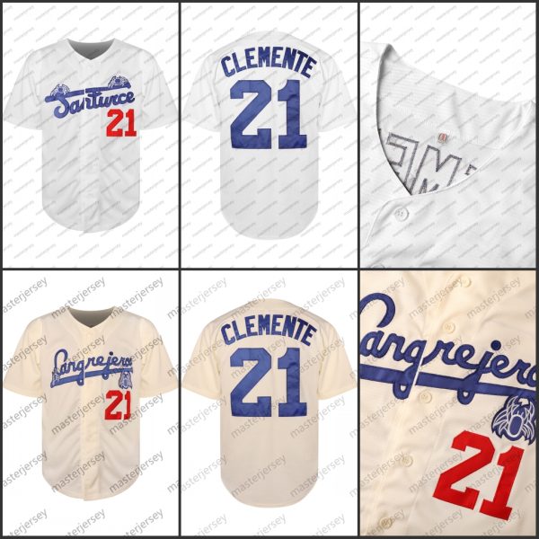 #21 Roberto Clemente Baseball Jerseys Men's Sewing Embroidery High Quality In Stock Fast Shipping Slight Stretch Polyester - Perfect for Sports Jersey