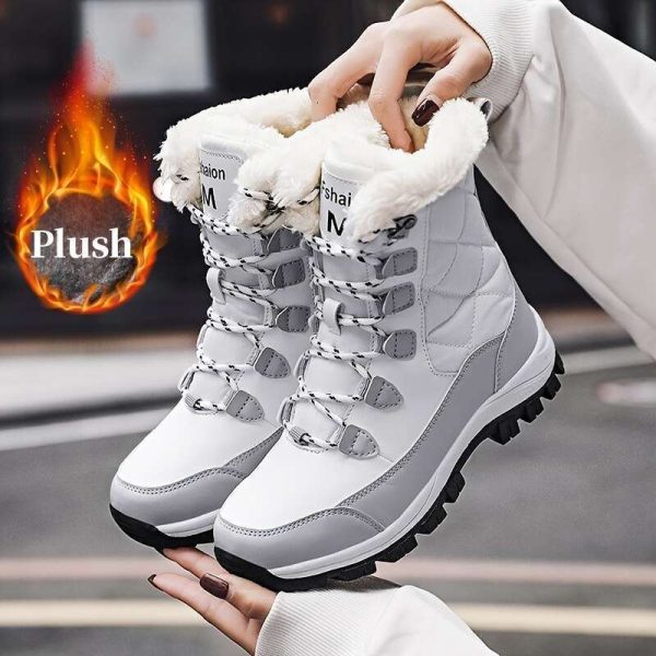 Women's Winter Snow Boots - High-Top, Warm Fleece ed, Non-Slip & Durable, Stylish Outdoor Casual Shoes