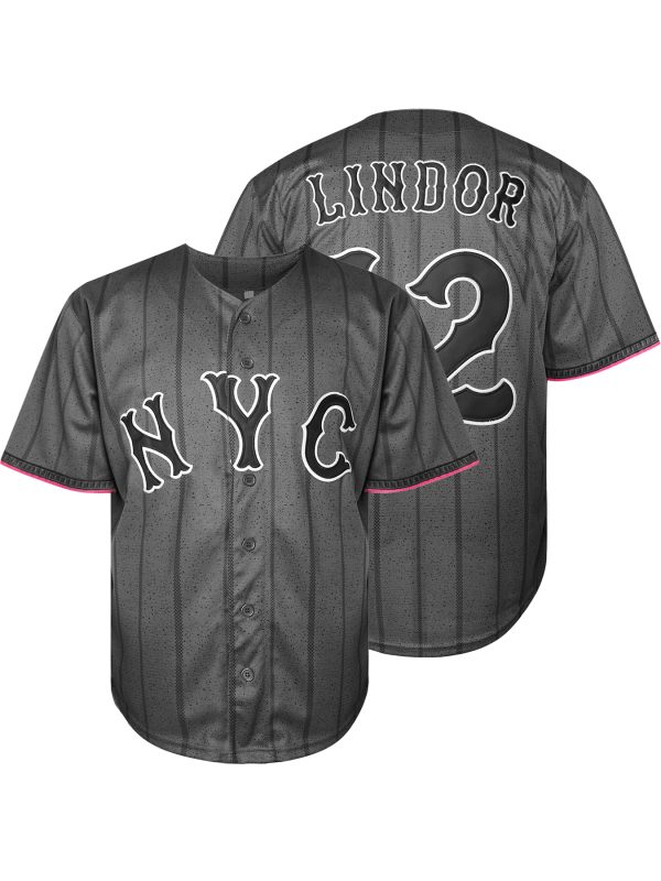 12 LINDOR Baseball Jersey Stitched Personalized Name Number comfortable and breathable sports Jersey