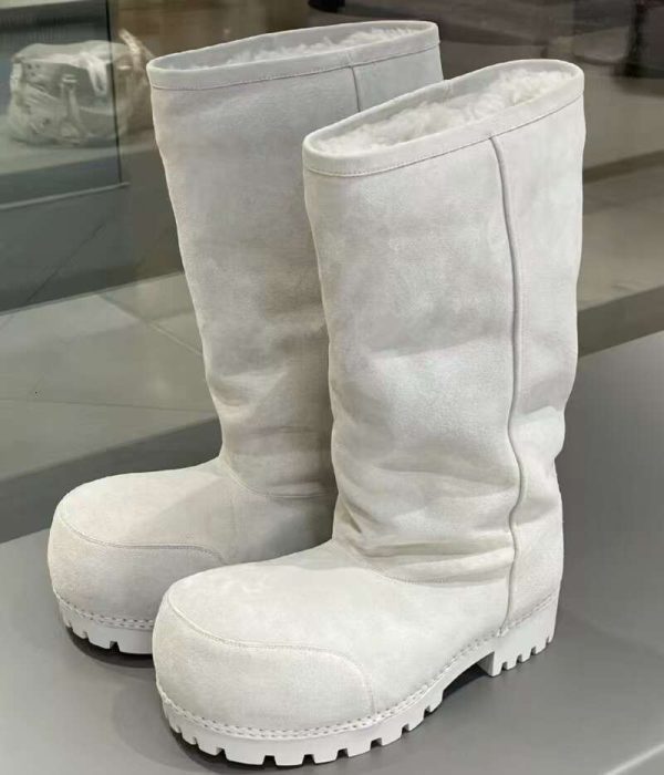 2024 new Long tube snow women with big head comfortable winter boots Women's thick warm cotton shoes for female