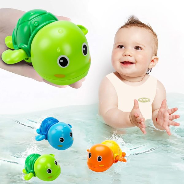 Bath Toys, Cute Swimming Turtle Baby Bath Toys for Toddler 1-3