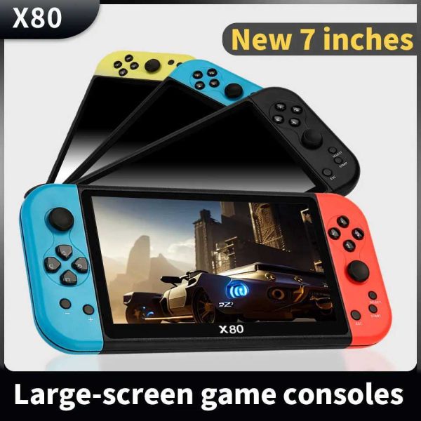 X80 Retro Handheld Portable Game Console 7-inch 800 * 480 HD Sn 20000+Classic Gaming Pocket Game Console Video Game Console Y241115