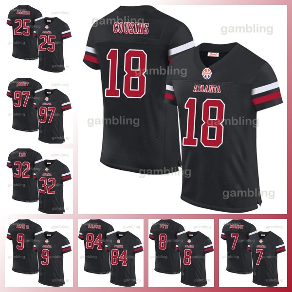 24 Custom 18 Kirk Cousins Robinson Michael Penix Jr Football Jersey Matt Ryan Drake London Demone Harris Jessie Bates III Darnell Mooney Younghoe Koo