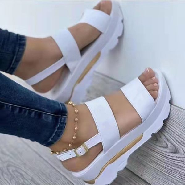 With Heels Shooes For Low Platform Heeled Shoes Elegant Women Summer Sandals Women's Footwear