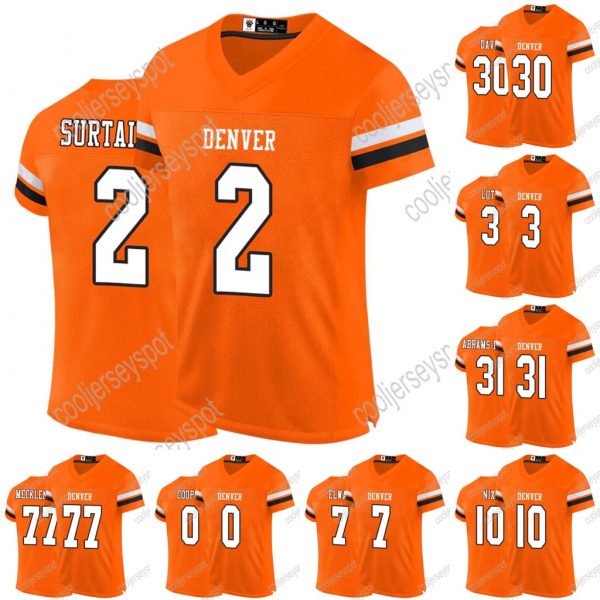 2 Patrick Surtain II Football Jersey 10 Bo Nix Peyton Manning Jerry Jeudy Courtland Sutton Troy Franklin Elway Javonte Williams Marvin Mims Jr Mens Women Youth