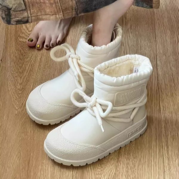 Thick soled inner height increase real fur snow boots for women 2024 designer boots autumn winter new styles with plush and thick cotton shoes