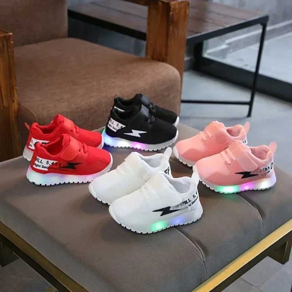 Athletic Outdoor Kid Tennis 2023 Spring And Autumn Children LED Sneakers Boys Glowing Shoes kids Baby Girls Toddler Shoes with Light Up Luminous H241122