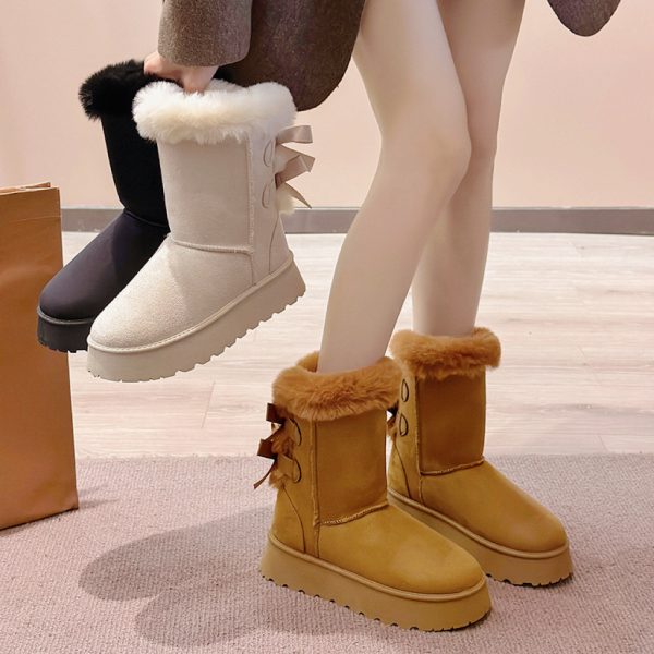 2024 New Free Shipping Designer Snow Fur Furry Winter Womens Boots Work Shoes Platform Martin Boot Mens Booties 36-41