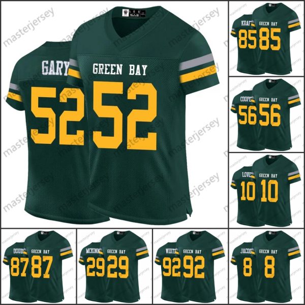 52 Rashan Gary 2024-25 Cities Football Jerseys Xavier McKinney Aaron Rodgers Brett Favre Reggie White Bart Starr Charles Woodson Donald Driver Custom