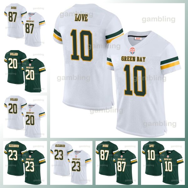 24 25 Football Jerseys 10 Love Christian Watson 12 Aaron Aaron Jones AJ Dillon Randall Cobb Quay Walker 4 Brett Favre Custom All Stitched Name and Number