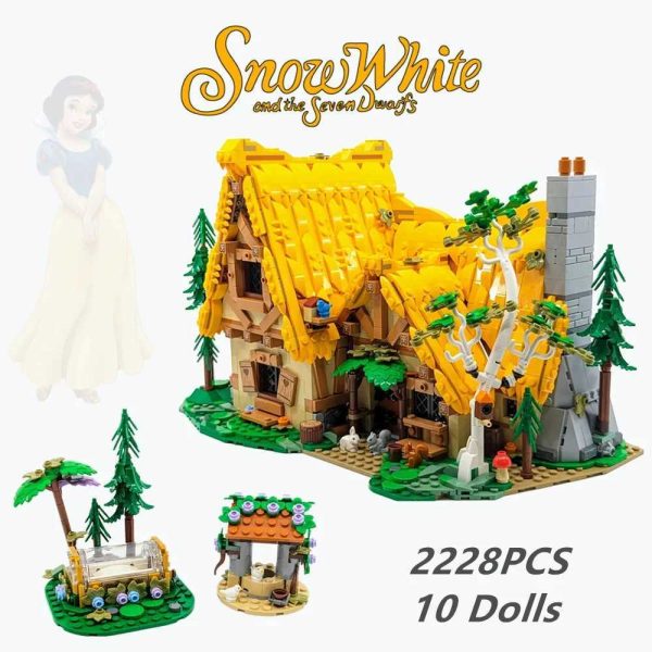 Blocks Miniso Snow White Sleeping Princess Prince Seven Dwarfs House Cottage Evil Queen Building Blocks Bricks Kid Toys GiftY241127ENK5