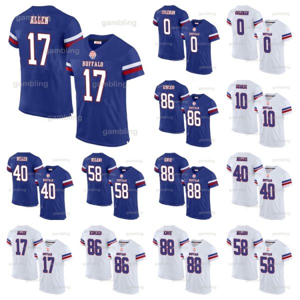 2025 Custom Football Jerseys Keon Coleman Dalton Kincaid Josh Allen Damar Hamlin Dawson Knox Jim Kelly James Cook Khalil Shakir Terrel Bernar Men/Youth