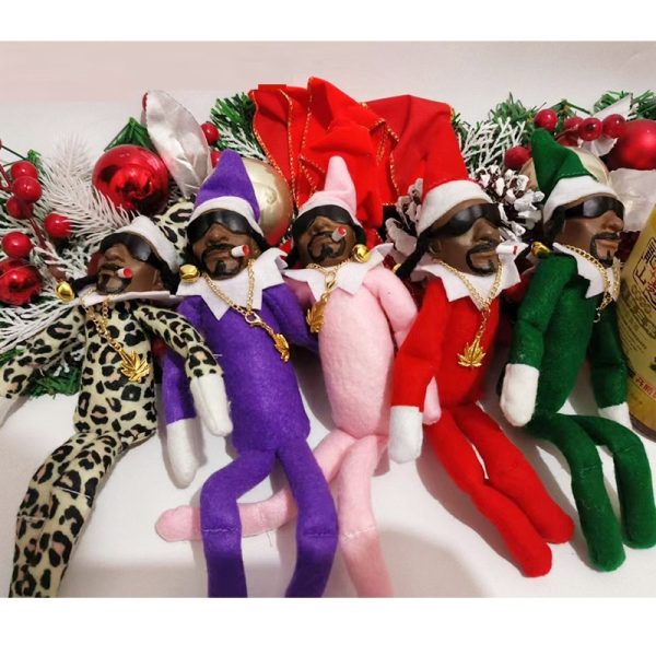 11.81Inch Doll With Snoop On A Stoop Trees Decoration Ornaments Hip Hop Lovers Christmas Elf Plush Toys