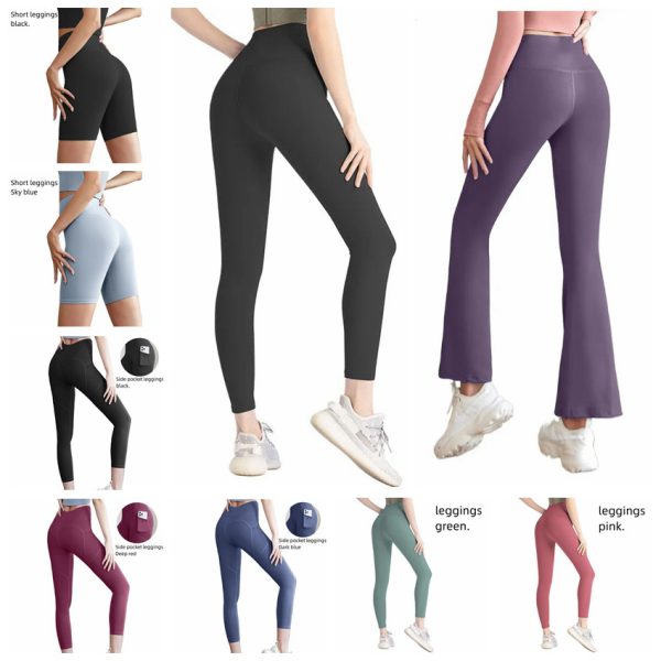 2024 Yoga leggings Women Shorts Cropped Outfits Lady Sports Ladies Pants Exercise Fiess Wear Girls Running Leggings gym slim fit align pants