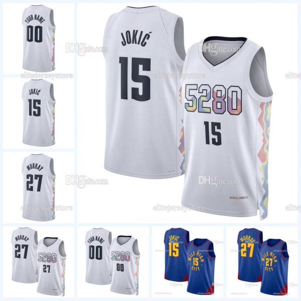 15 Jokic 2024 25 City Basketball Jersey 27 Murray Gordon Braun Nnaji Pickett Porter Jr. Saric Strawther Tyson Westbrook Jersey Men Women Youth