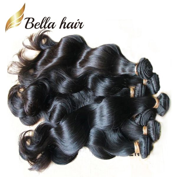 Brazilian Hair Extensions Weave Quality Dyeable Natural Peruvian Malaysia Indian Virgin Human Hair 3 Bundles Body Wave Wavy Strong Weft Julienchina Bella Hair