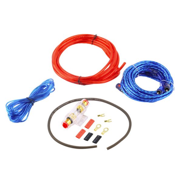 1500W Car Audio Wire Wiring Amplifier Subwoofer Speaker Installation Kit 8GA Power Cable 60 AMP Fuse Holder