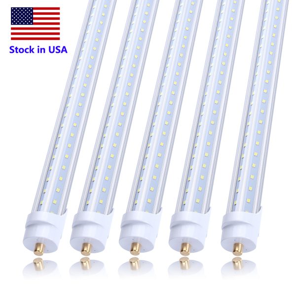 8' LED Bulbs 8ft Tube Lamp Single Pin FA8 T8 LED Tubes Light 8 ft 8Feet 45W LEDs Lights Tube Lamp, FA8 LED Shop Lights