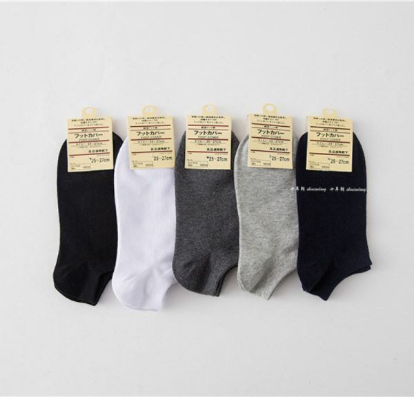 Wholesale-20 pairs/lot short opening men's sports socks pure color casual sock for men 6 colors free shipping