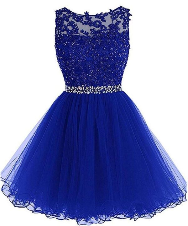 2018 New Cheap Tulle Short Homecoming Dresses For Juniors Women Plus Size Appliques Graduation Party Prom Formal Gown BQ52