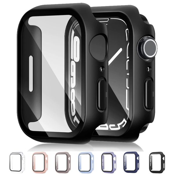 Tempered Glass Cover For Apple Watch Case Series 9 8 7 41mm 45mm 42mm S10 42mm 46mm HD PC Bumper Screen Protector iWatch 6 5 4 se 44mm 40mm With Retail Package