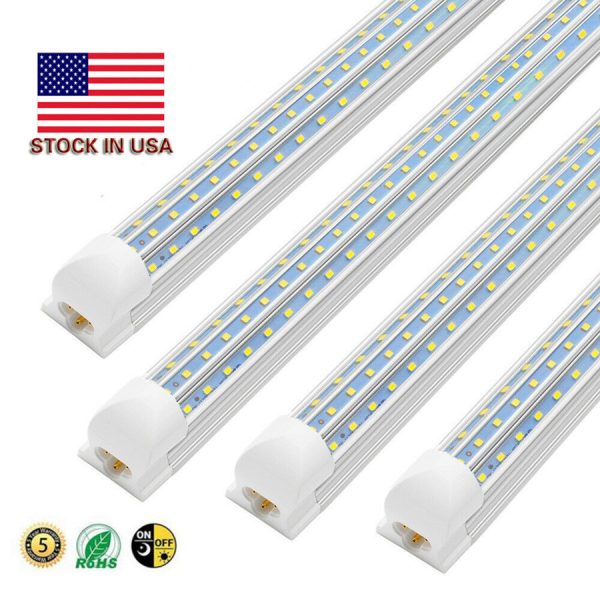 25pcs 4ft 5ft 6ft 8ft LEDs Tube Light D Shape Integrated LED Tubes 4 5 6 8 ft Cooler Door Freezer LED Lighting