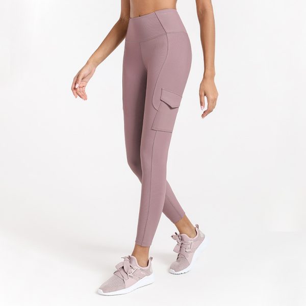 Yoga Leggings Thread Work Gym Clothes Women Leggings Air Pocket Yoga Pants Elastic Tight Sports Running Fitness Leggins with Pockets