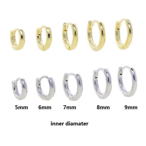 2024 high quality gold color Round Hoop Earrings for Women minimalist delicate cute mini small stacking earring jewelry wholesale